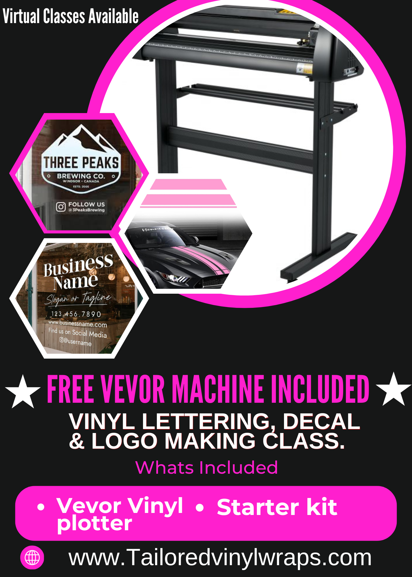 Vinyl lettering , logo , & decal making class